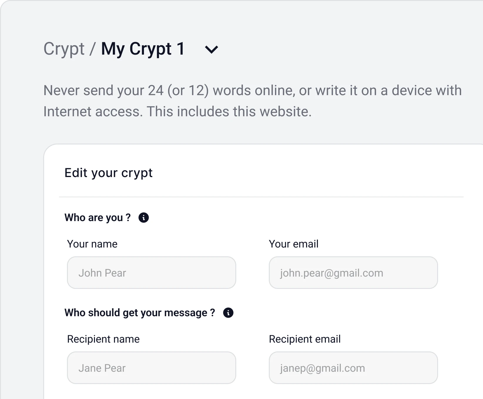 howto cryptocrypt step 1